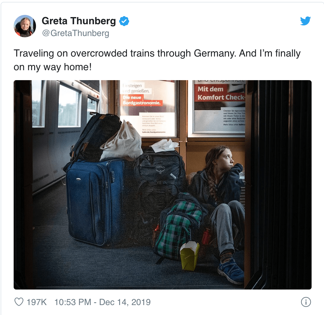 greta thunberg and german railway