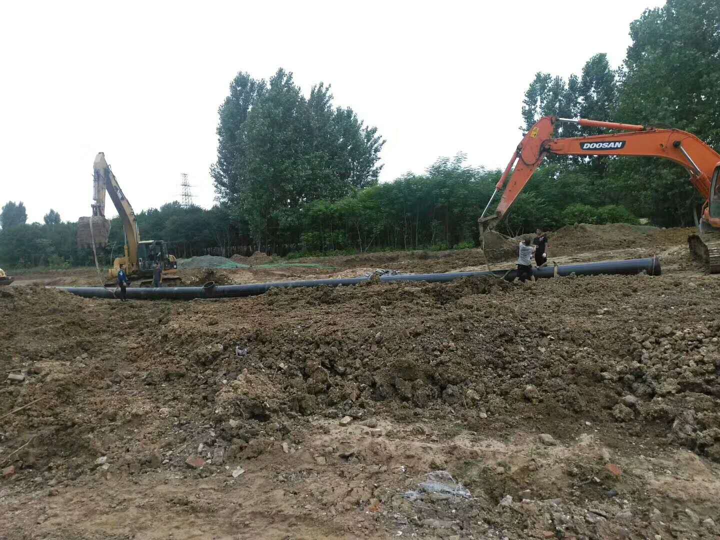 西安HDPE给水管施工现场