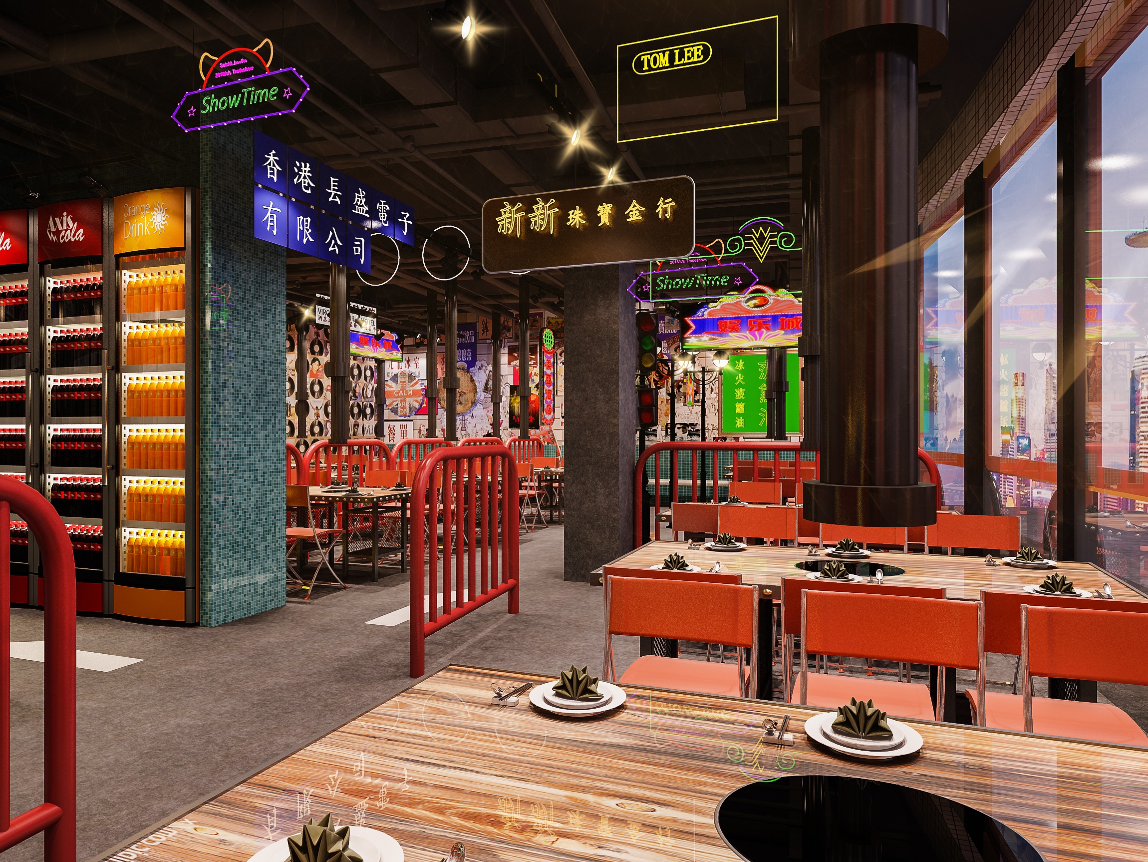 打造怀旧港风|杭州特色餐厅装修设计,重温港风餐厅装潢气质