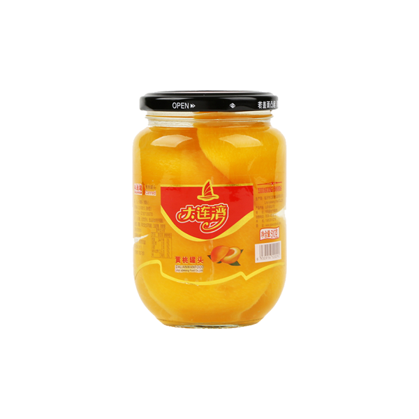 大连湾零食黄桃罐头510克4瓶装整箱混合新鲜糖水什锦梨水果罐头食