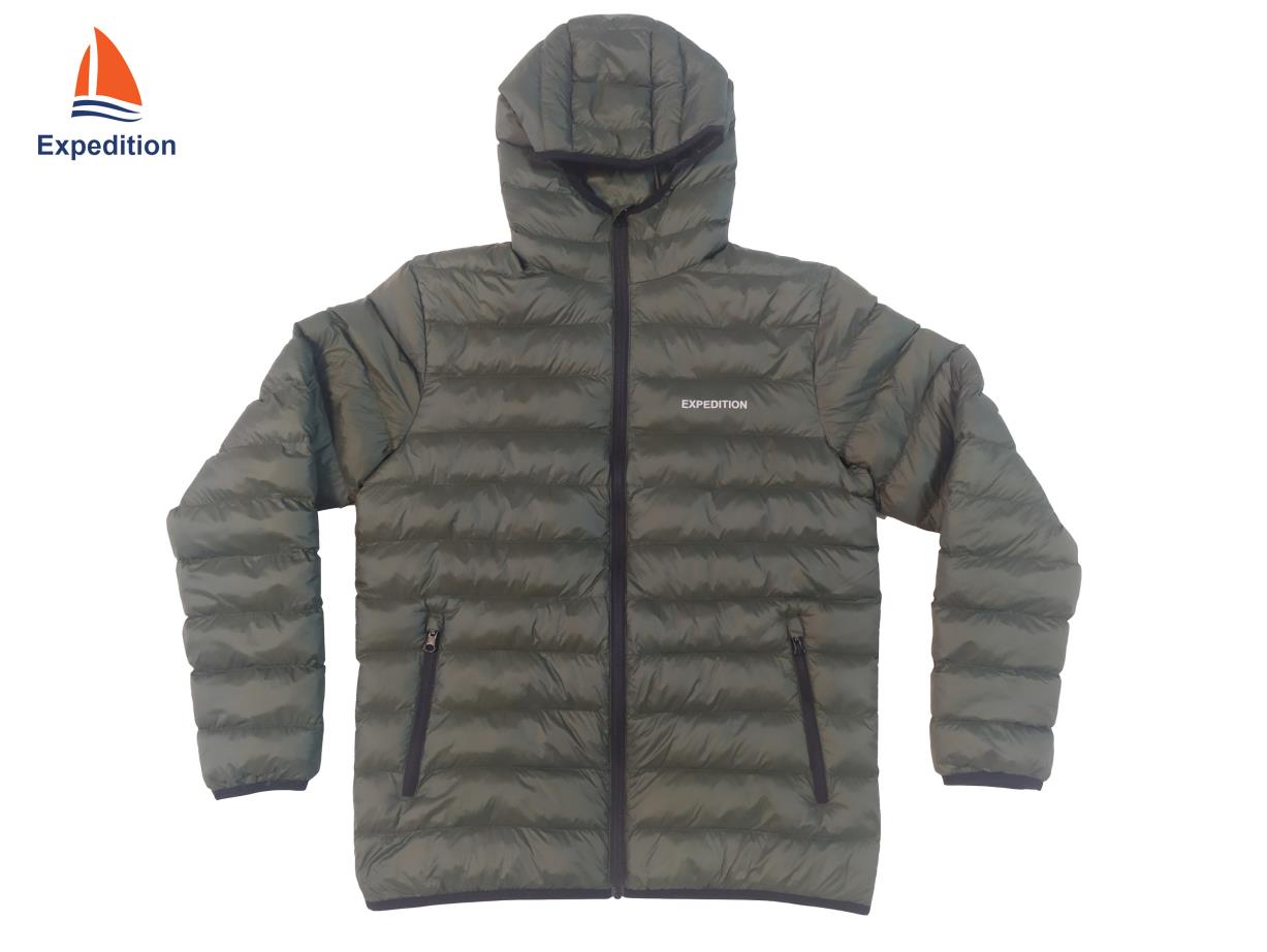 IJ-019-Insulated Jackets for men, not waterproof, quilting style, GRS , outshell+polyfill+lining, used for normal working, outing, climbing, camping,etc, in spring, autumn, winter.