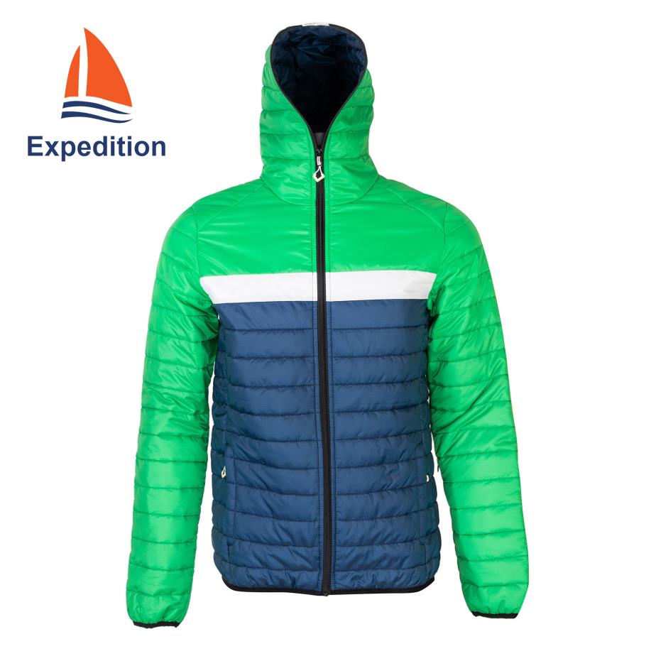 IJ-023-Insulated Jackets for men, not waterproof, quilting style, GRS , outshell+polyfill+lining, used for normal working, outing, climbing, camping,etc, in spring, autumn, winter.