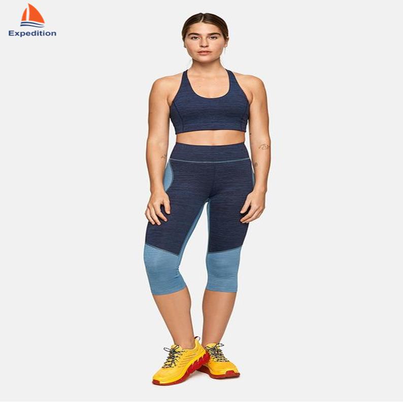 YP-013-Yoga suit for women, cropped pants, single layer, knitted, full printing or not, used for yoga or leisure in spring, summer, autumn, winter.