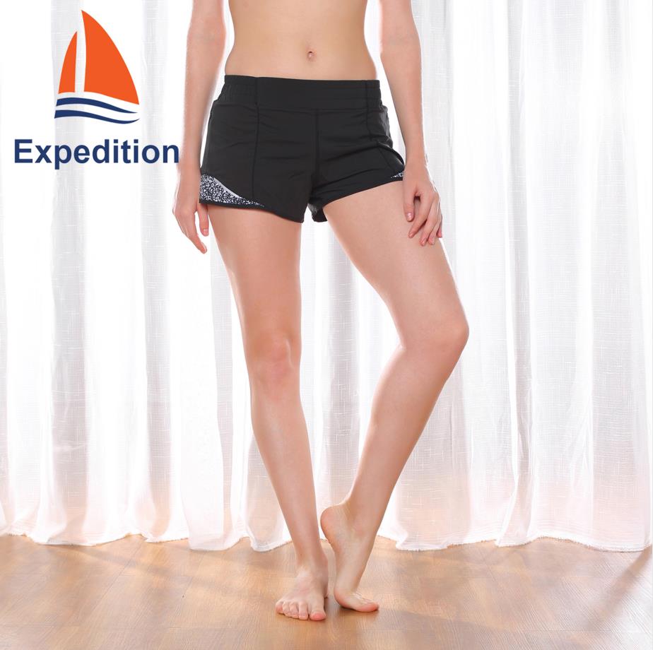 YP-014-Yoga short pants for women, single layer, woven style, full printing or not, used for yoga or leisure in spring, summer, autumn, winter.