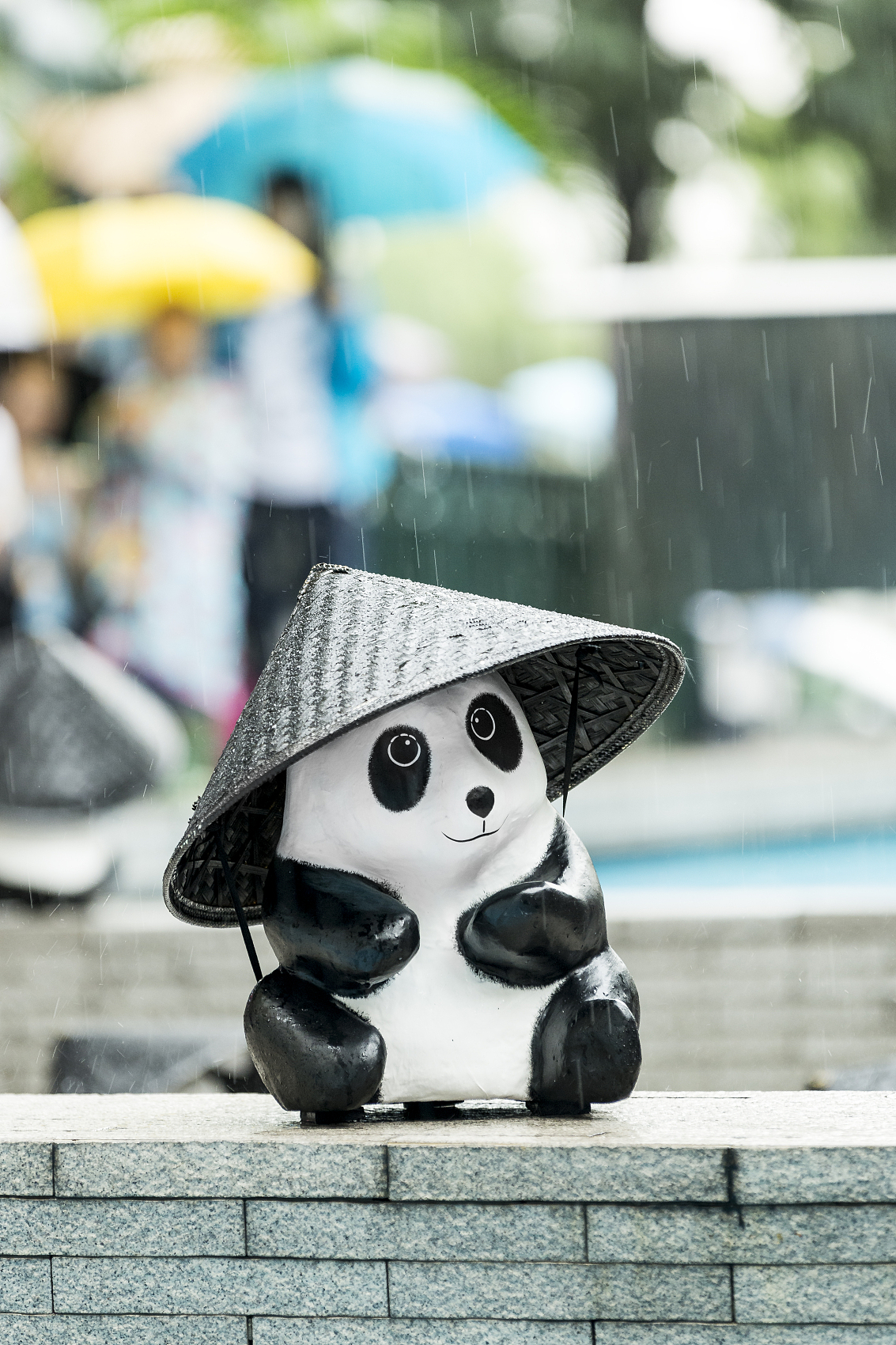 雨中的纸熊猫(1600只熊猫)