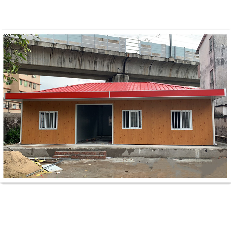 Fast build easy assemble light steel structure luxury wooden grain prefabricated home house