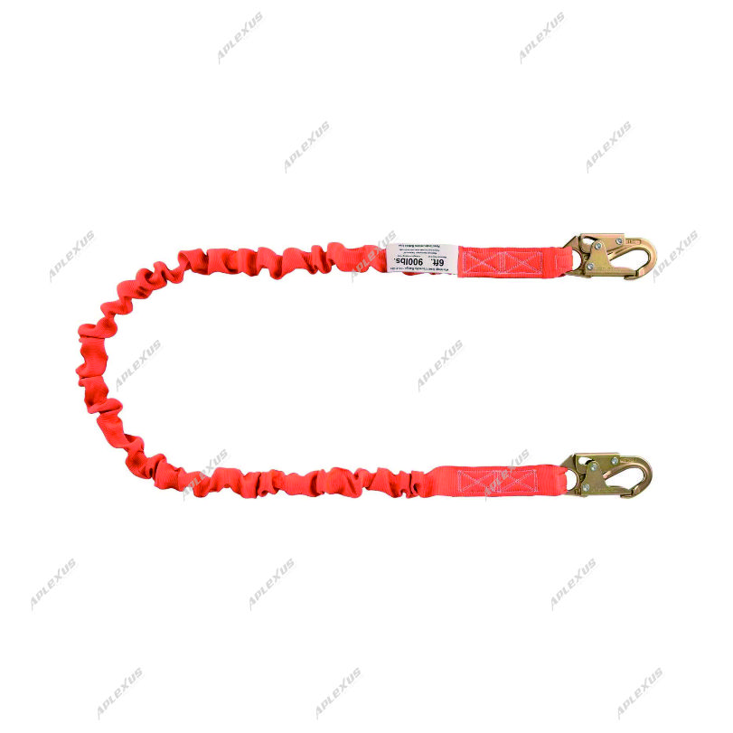 Single leg shock absorbing lanyard