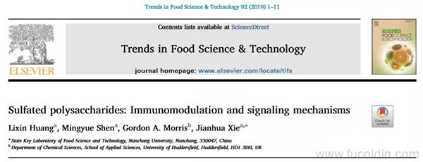 Sulfated polysaccharides: Immunomodulation and signaling mechanisms