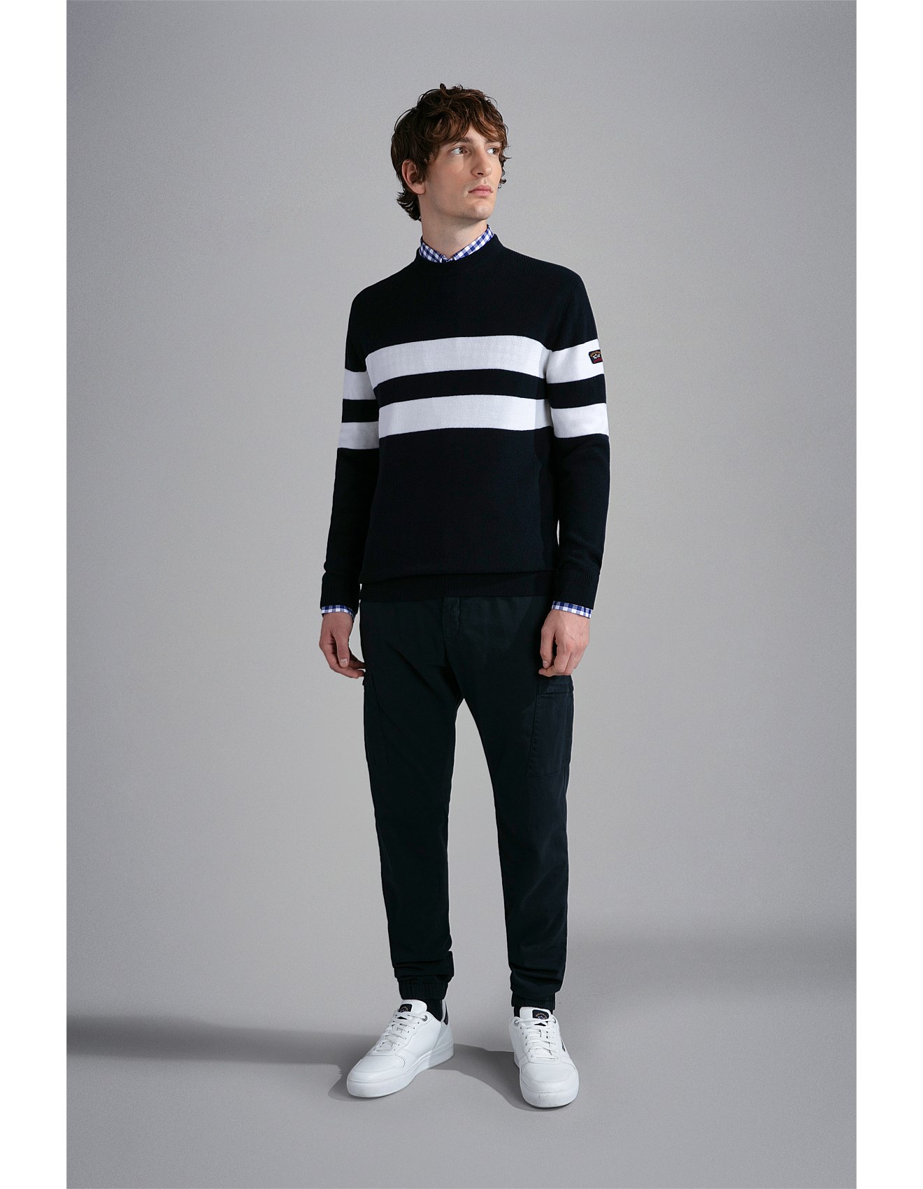 SOFT COOL TOUCH WOOL CREW NECK KNIT