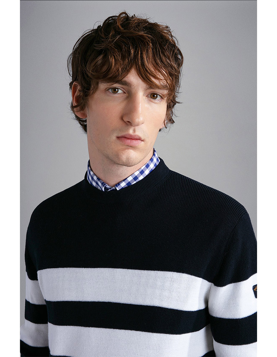 SOFT COOL TOUCH WOOL CREW NECK KNIT