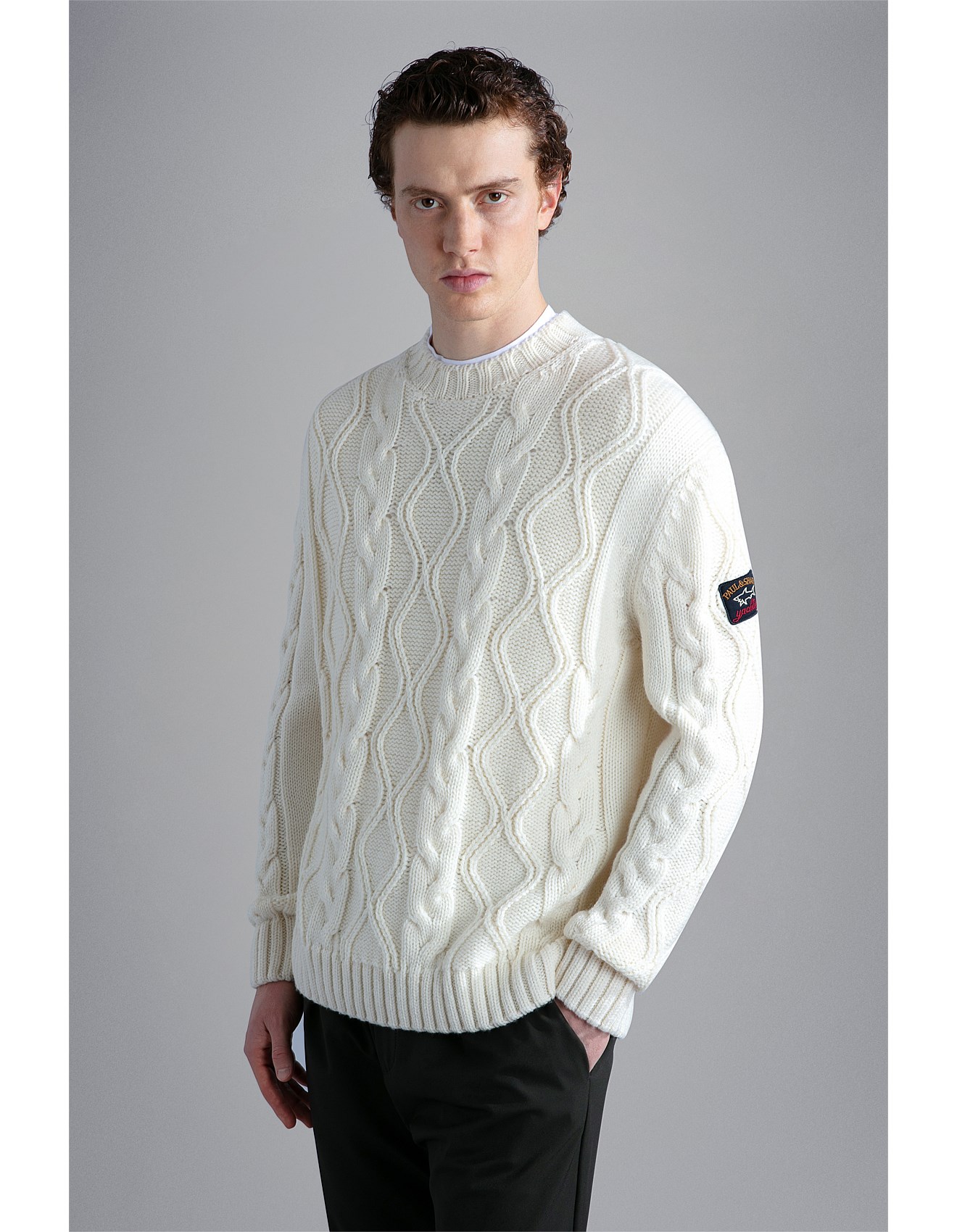 THE FISHERMAN COLLECTION CABLE CREW NECK KNIT