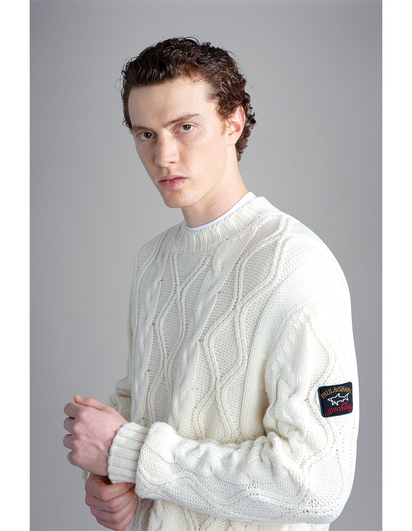 THE FISHERMAN COLLECTION CABLE CREW NECK KNIT