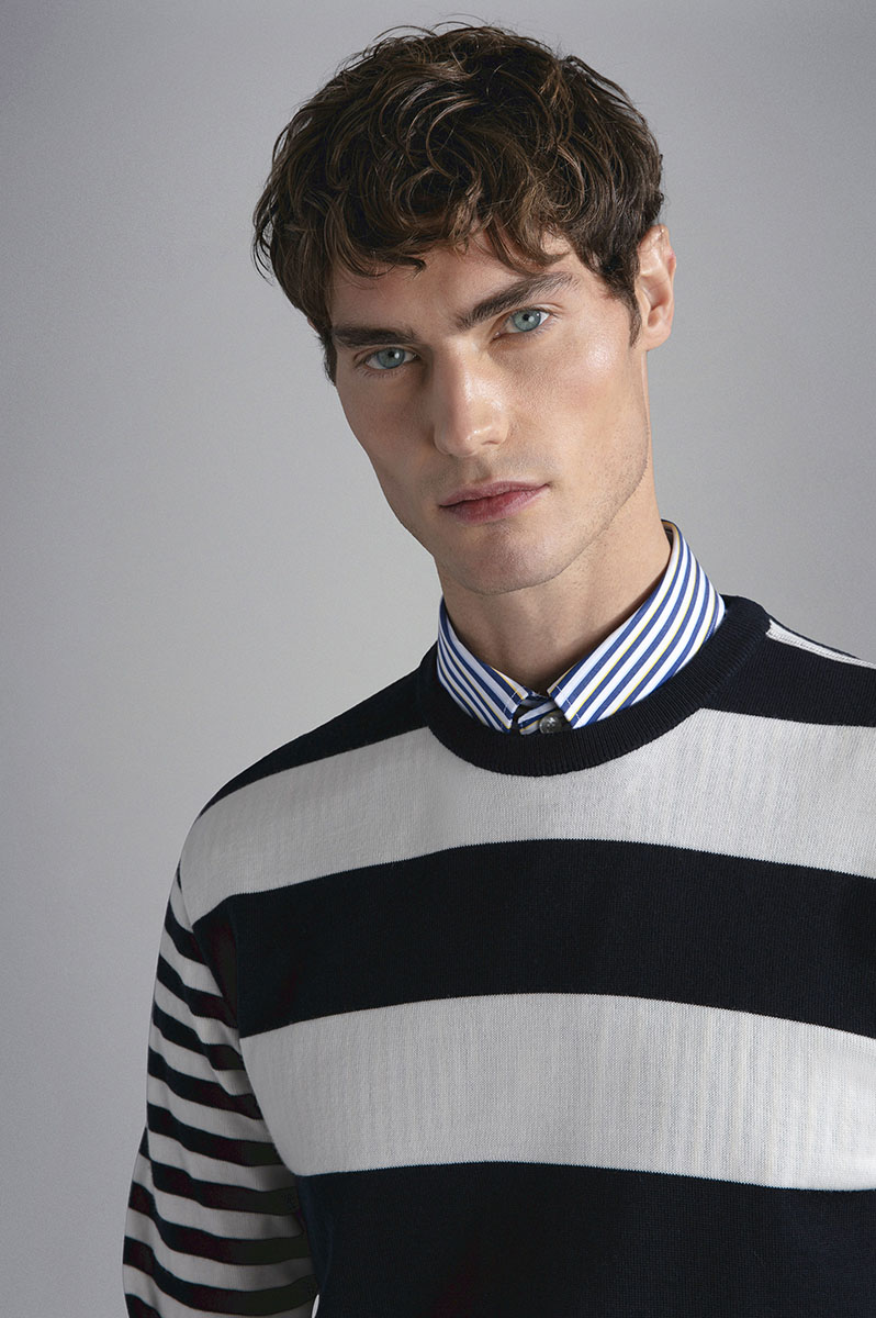 WOOL JUMPER WITH STRIPED PATTERN