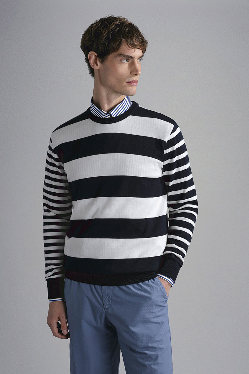 WOOL JUMPER WITH STRIPED PATTERN