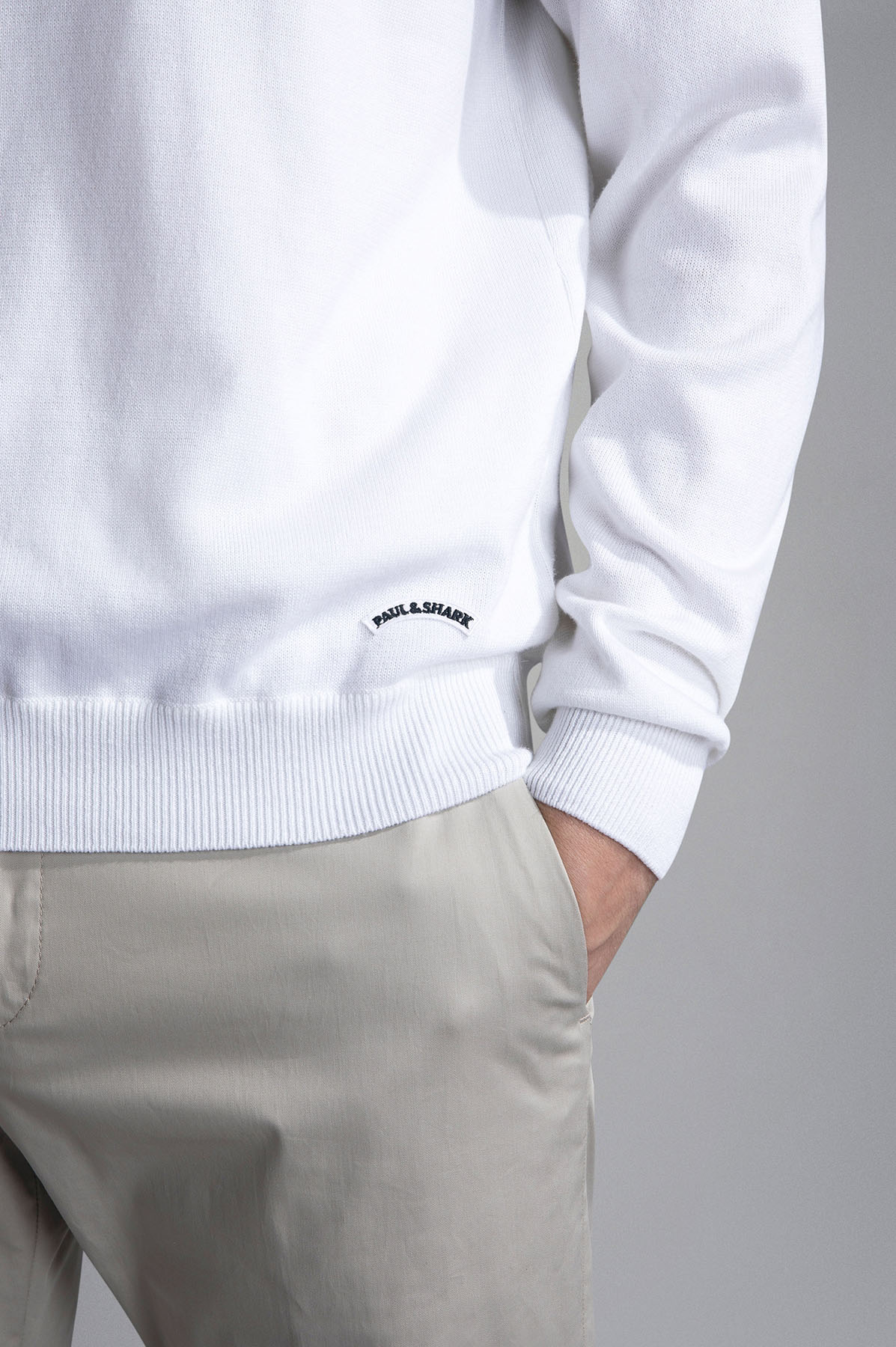 JUMPER IN TWO-TONE PIMA COTTON