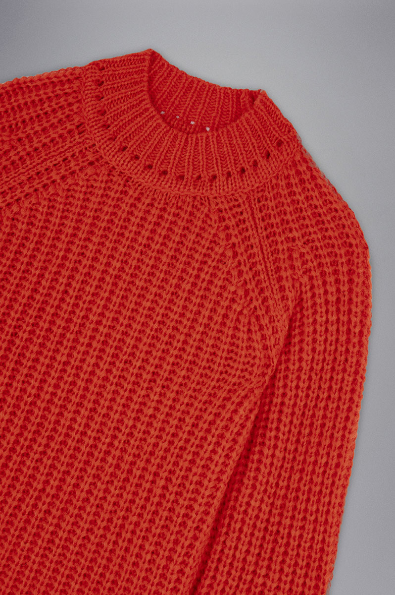 WOOL SWEATER RED ORANGE