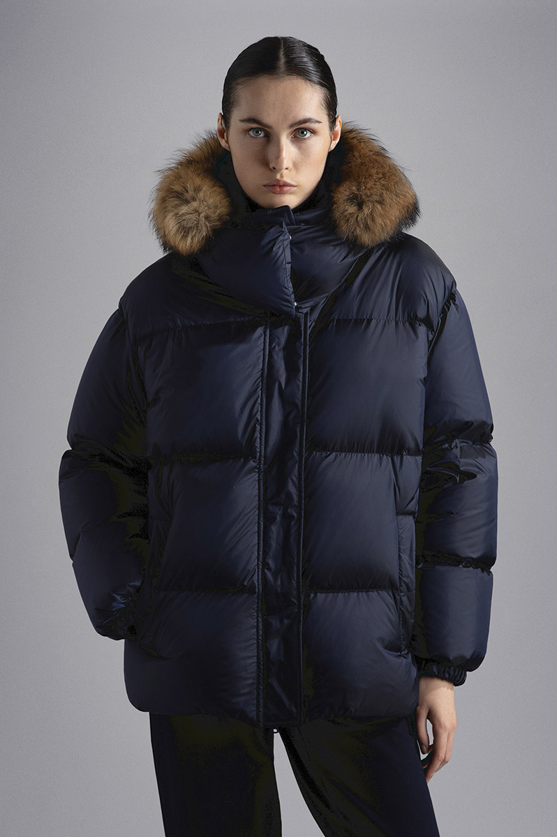 QUILTED JACKET WITH DETACHABLE FUR