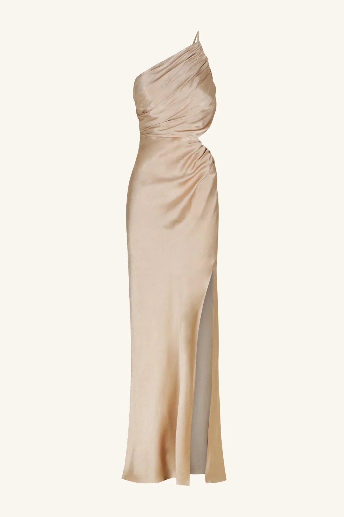 La Lune Asymmetrical Gathered Maxi Dress