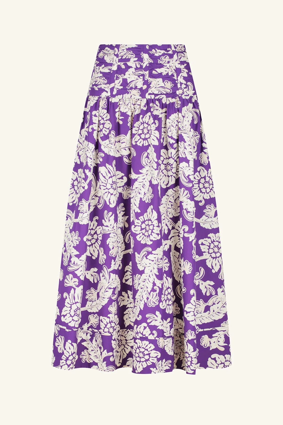 Verlaine Ruched Panel Midi Skirt