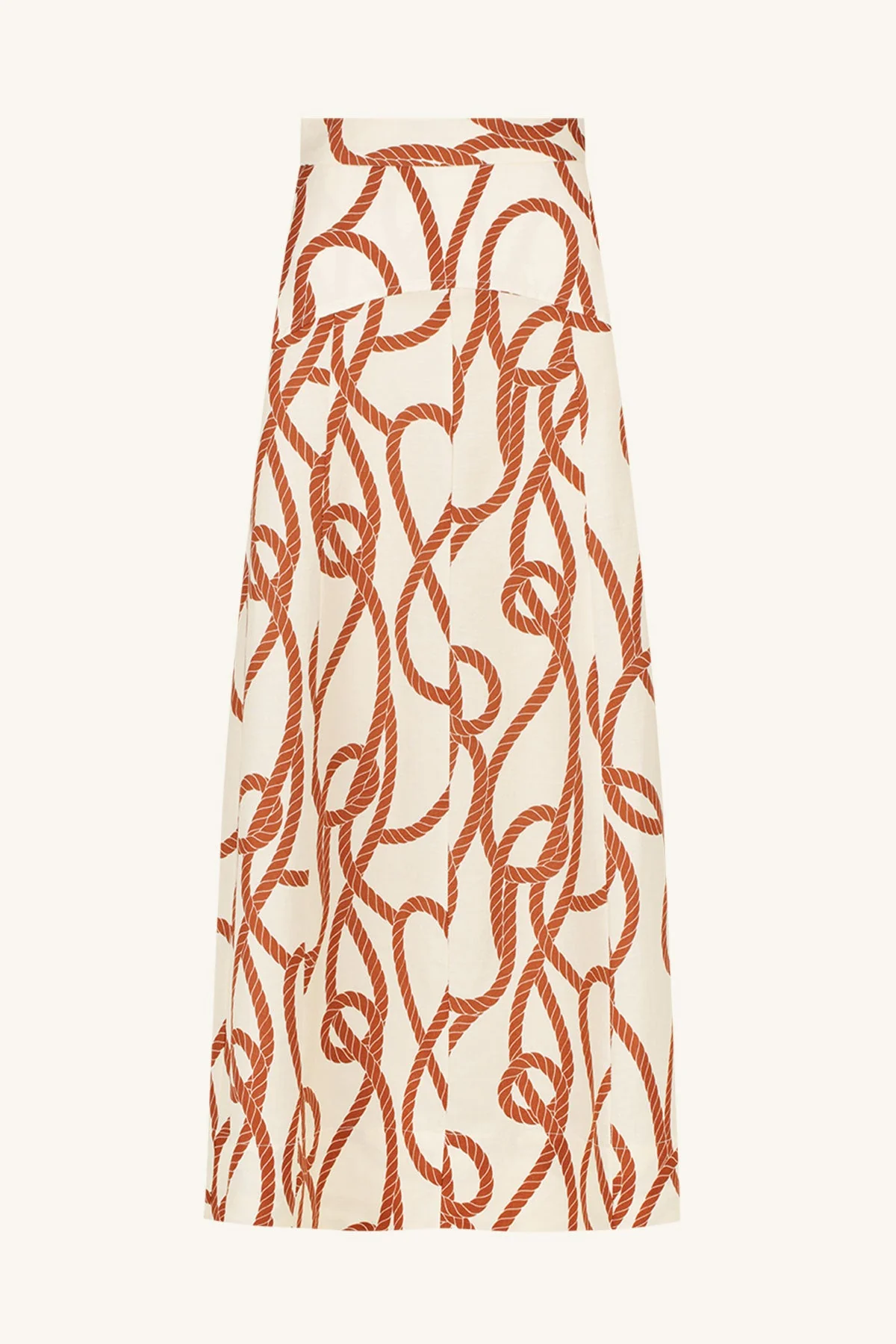 Mouillage Linen Panelled Fit & Flare Midi Skirt