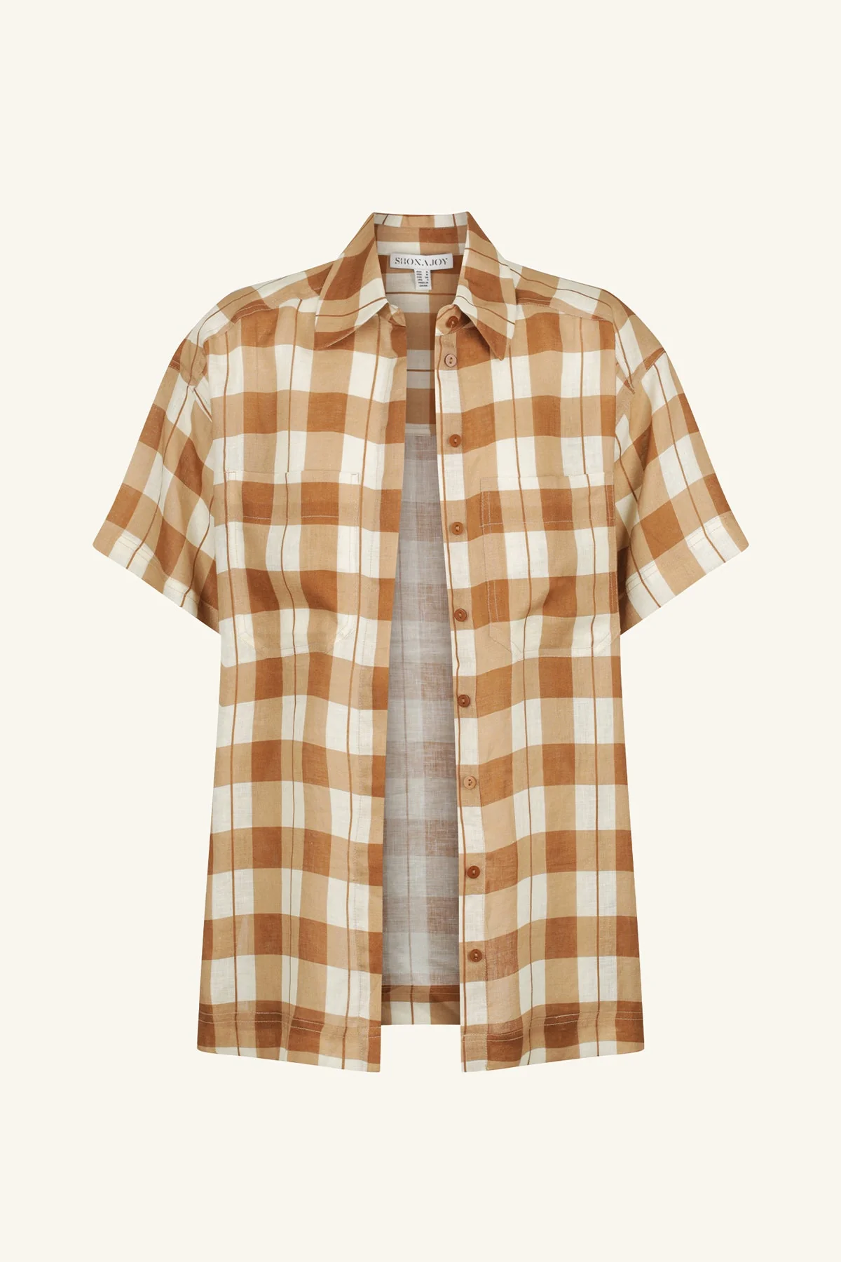 Bellini Linen Short Sleeve Relaxed Shirt