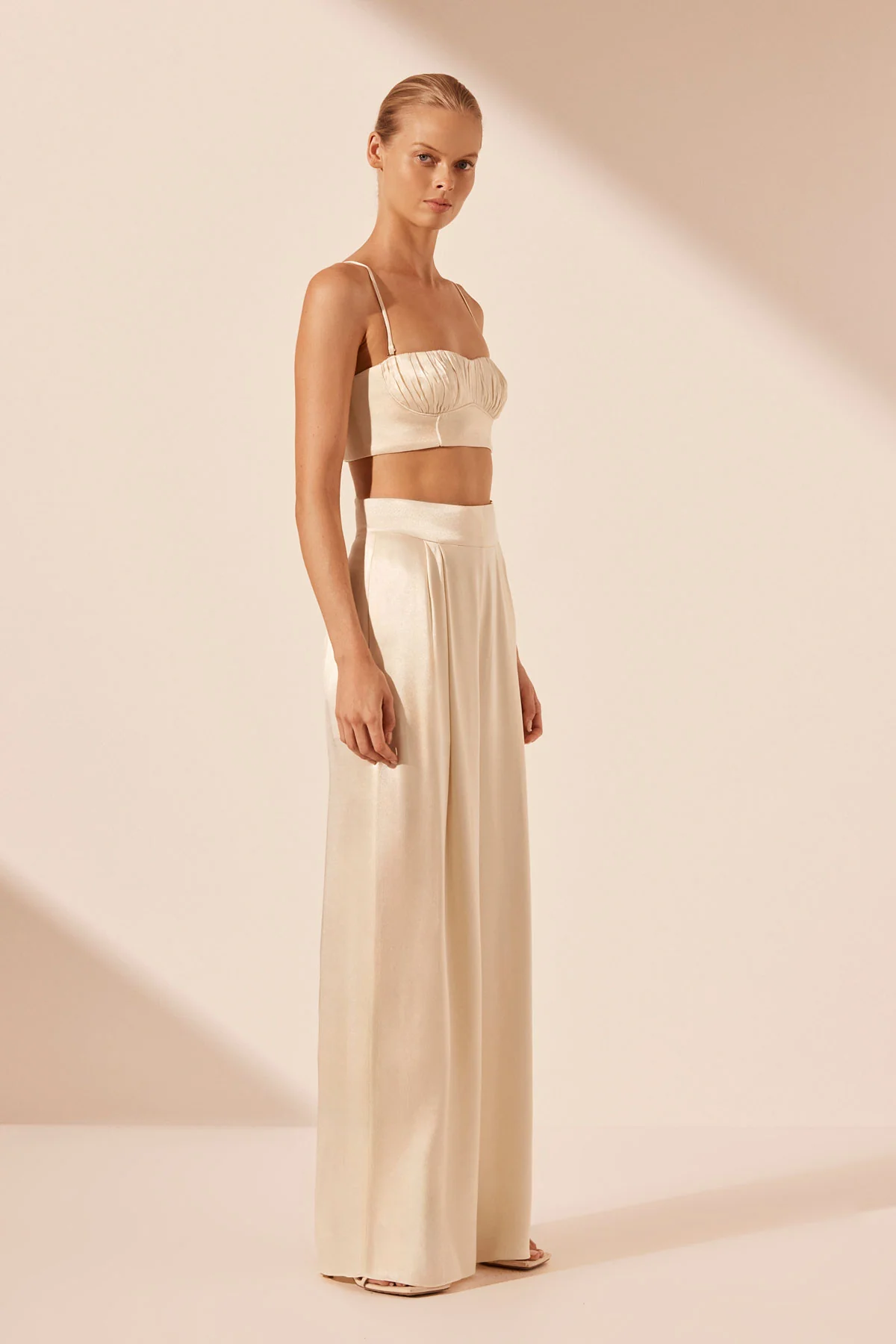 La Lune Tuxedo Trouser - Cream