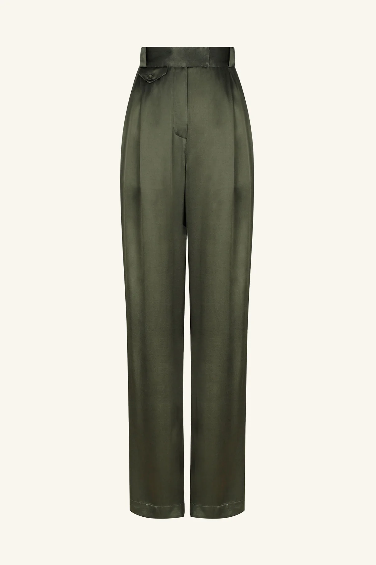 La Lune High Waisted Tailored Pant - Forest