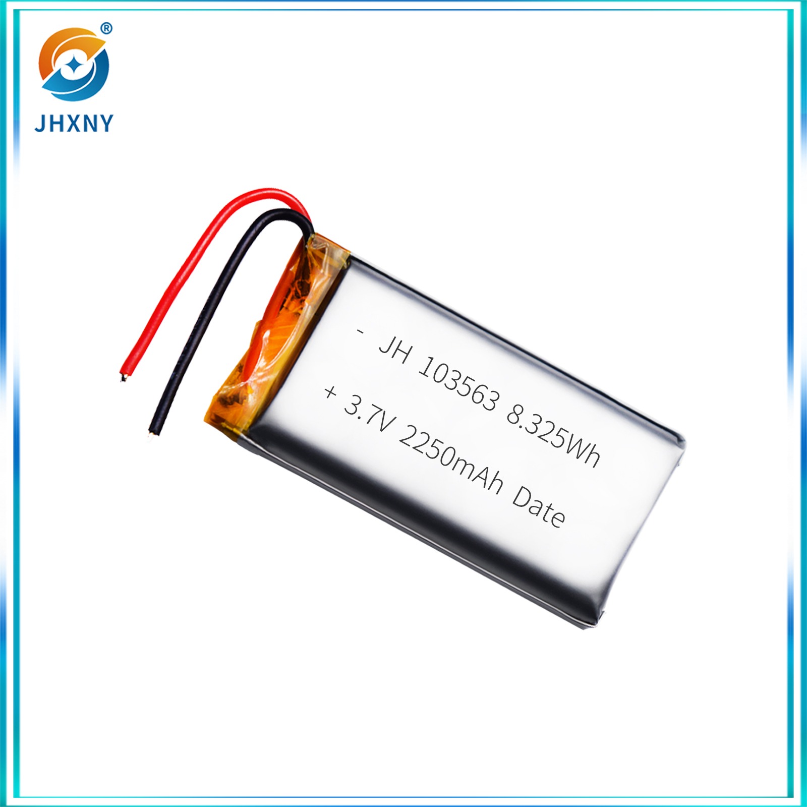 JH103563 3.7V2250mAh polymer lithium battery heating board Remote control Camping light massage instrument Beauty instrument laser light miner lamp lamp