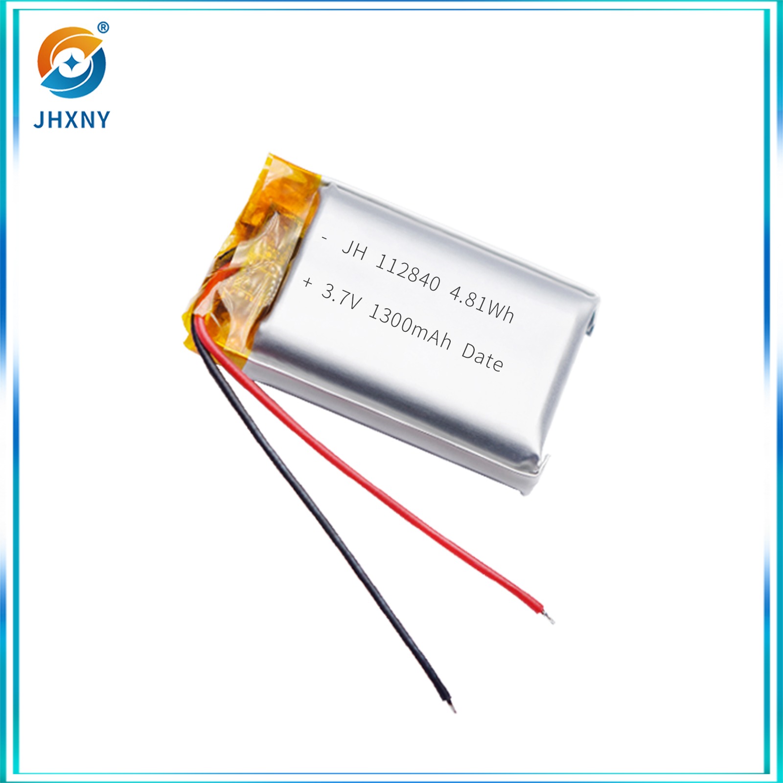 JH112840 3.7V1300mAh polymer lithium battery Wireless remote control small fan head stabilizer Smart safety hat mosquito repellent lamp light stick