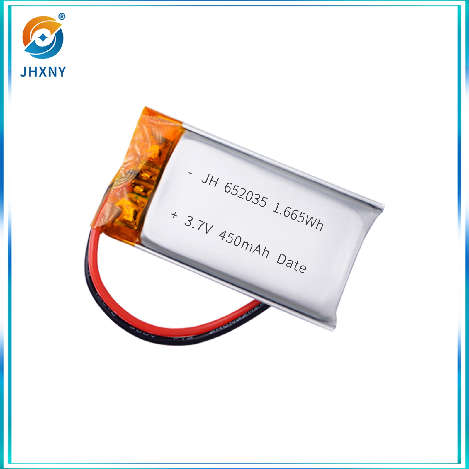 JH652035 3.7V450mAh polymer lithium battery Testing instrument Circular mosquito control lamp Face Steaming instrument Learning machine Sensor Caller Handheld fan