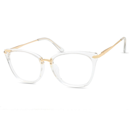 透明框猫眼光学眼镜 P600116