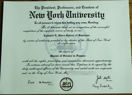 美国纽约大学毕业证样本图片购买