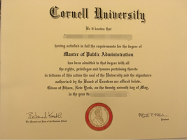 美国康奈尔大学毕业证样本图片购买