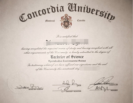 加拿大康考迪亚大学毕业证样本图片购买