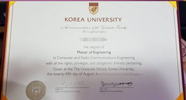 韩国高丽大学毕业证样本图片购买