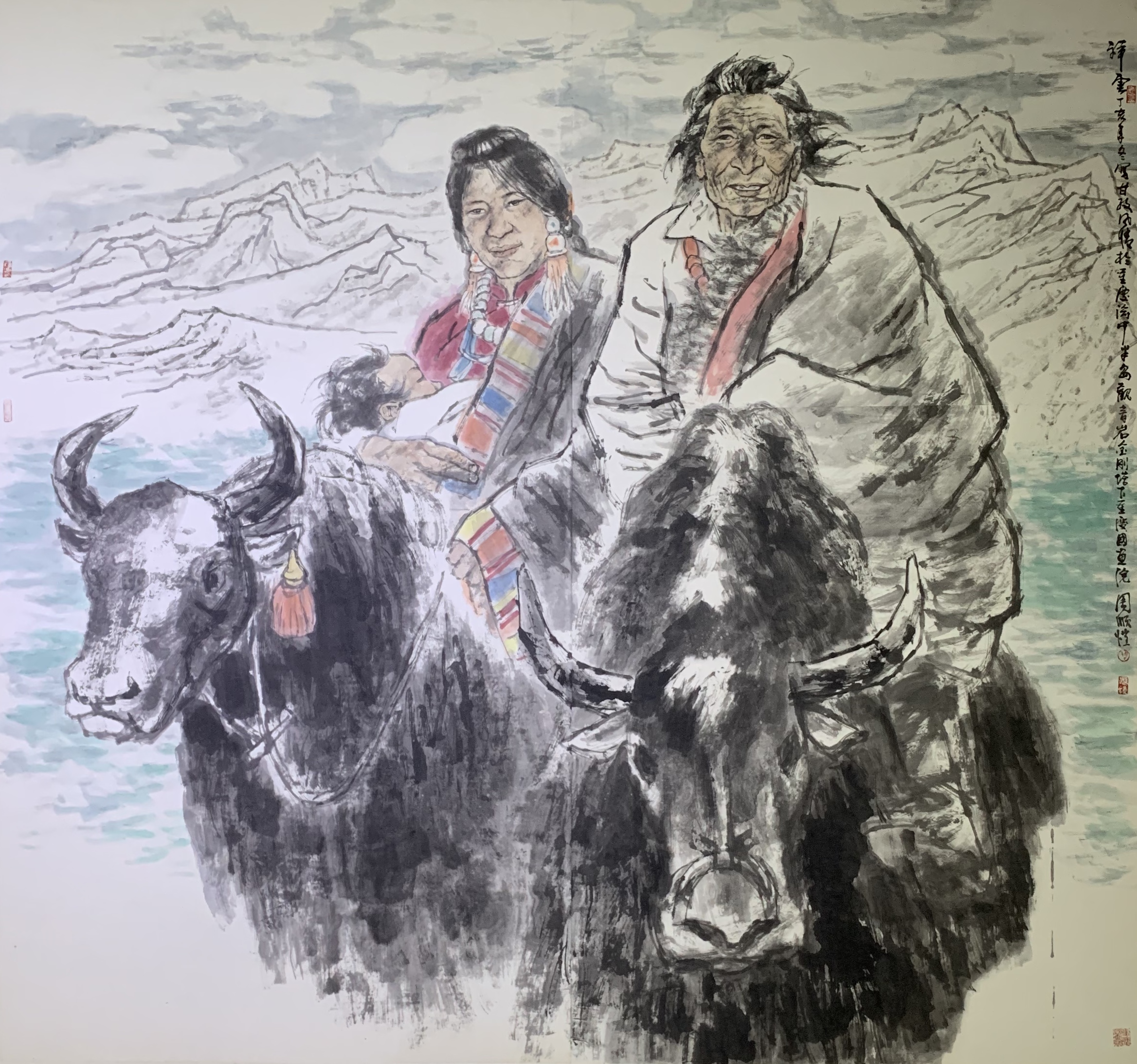 祥云（中国画）192×180cm  2007年  周顺恺  