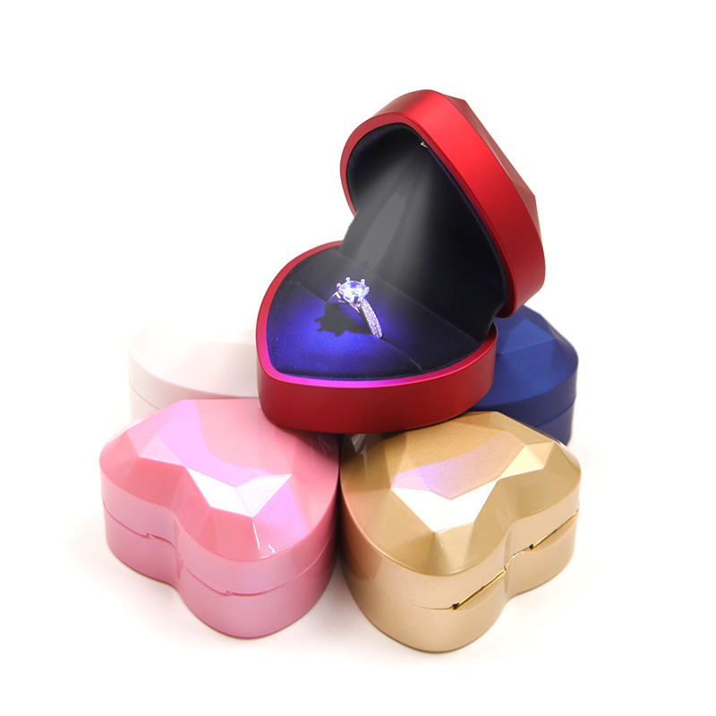 Heart Shape LED Light Jewelry Box (model: JB-10)