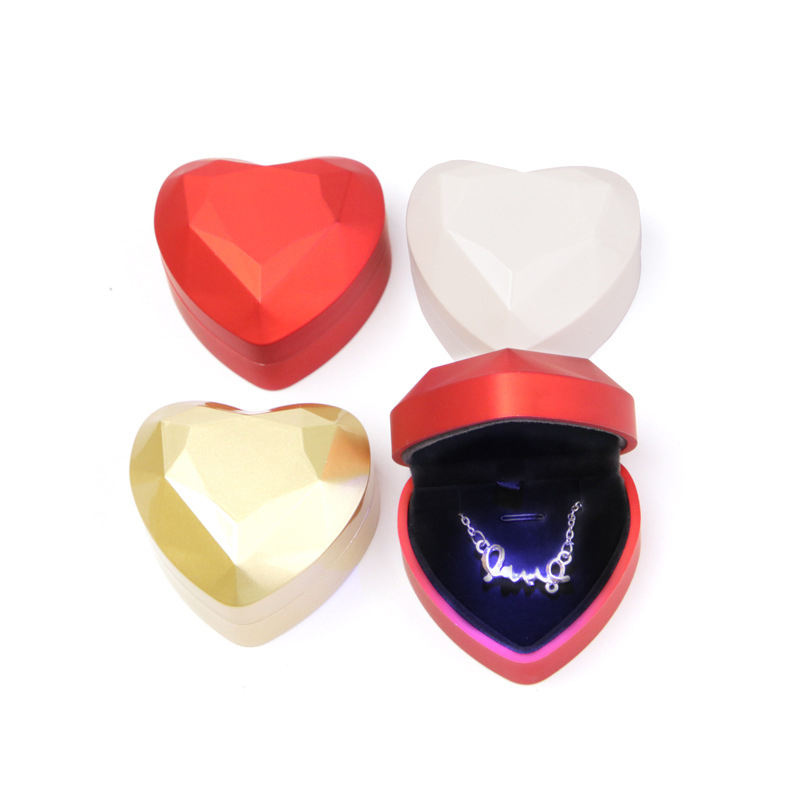 Heart Shape LED Light Jewelry Box (model: JB-10)