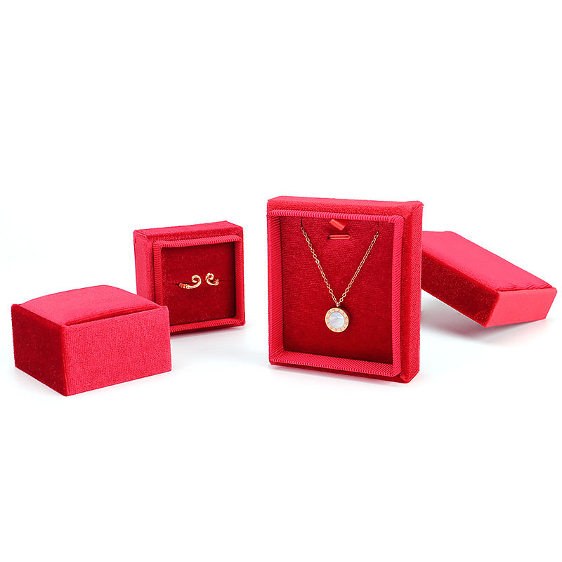Right Angle Velvet Cloth Jewelry Box (model: JB-32)