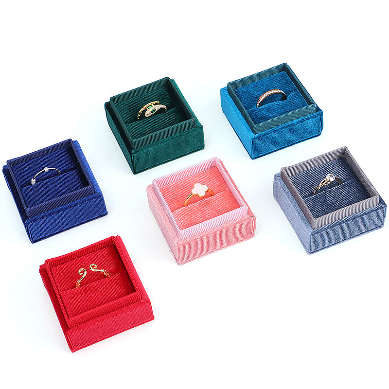 Right Angle Velvet Cloth Jewelry Box (model: JB-32)