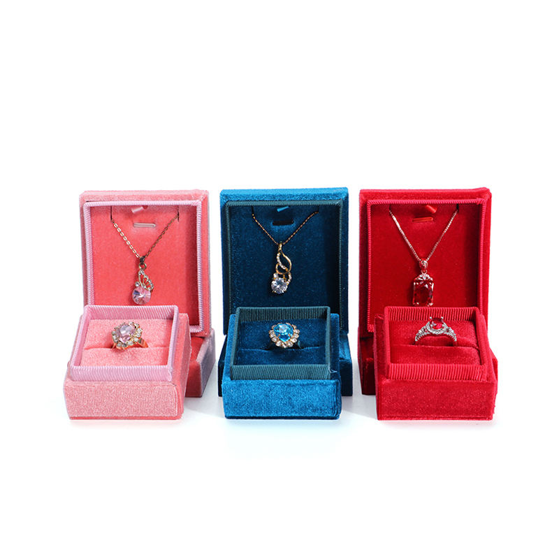 Right Angle Velvet Cloth Jewelry Box (model: JB-32)