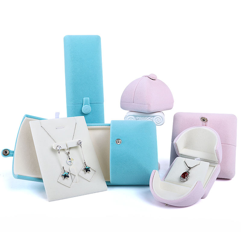 Double Open Velvet Cloth Jewelry Box  (model: JB-34)