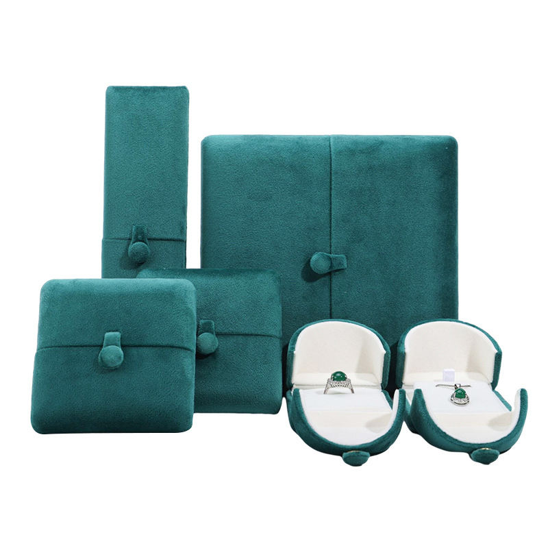 Double Open Velvet Cloth Jewelry Box  (model: JB-34)