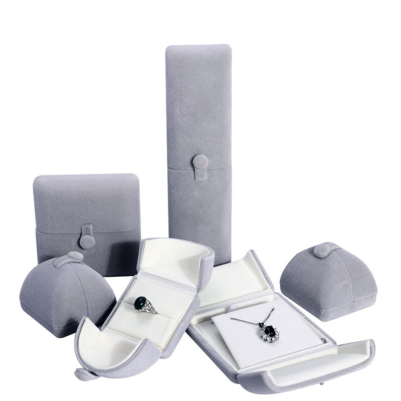 Double Open Velvet Cloth Jewelry Box  (model: JB-34)