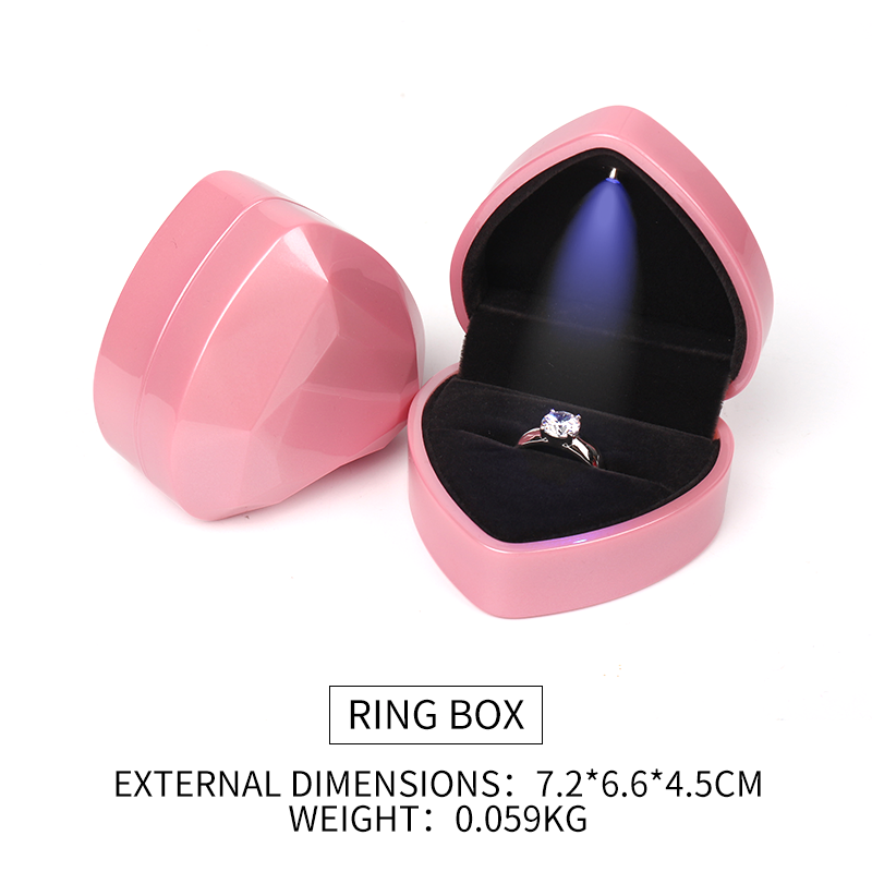 Heart Shape LED Light Jewelry Box (model: JB-10)
