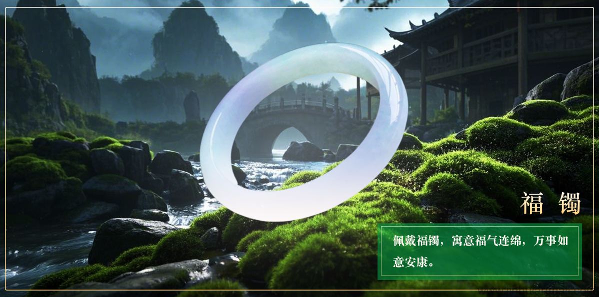 一对翡翠手镯-帝王绿翡翠手镯2