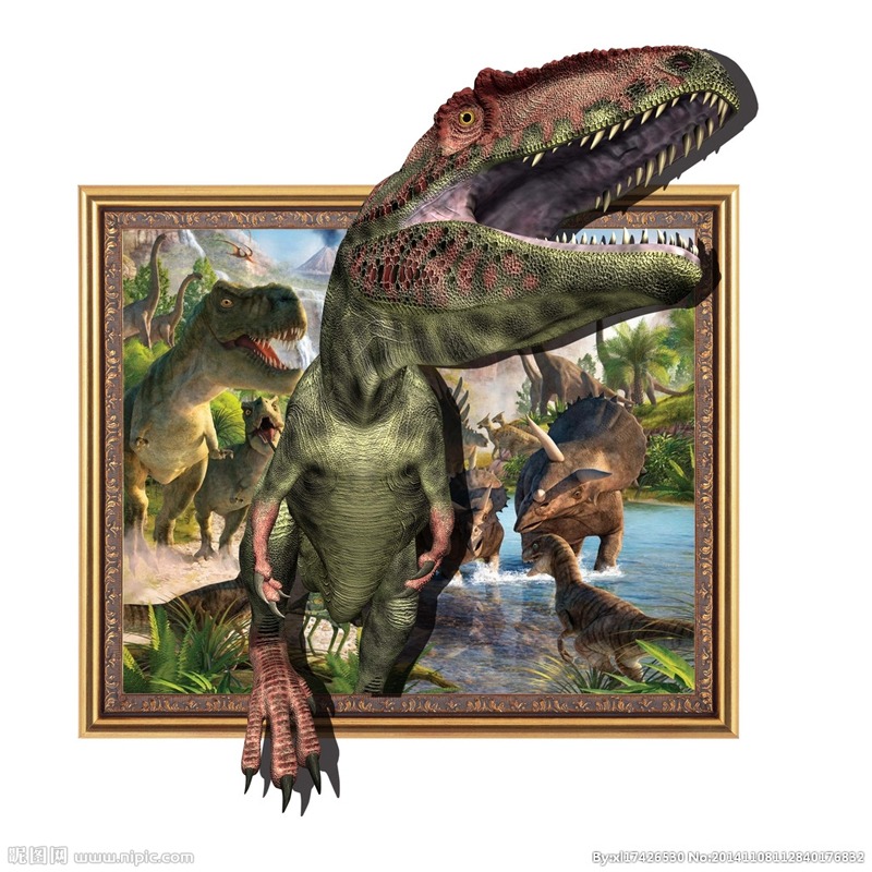 素材-恐龙3D立体画8