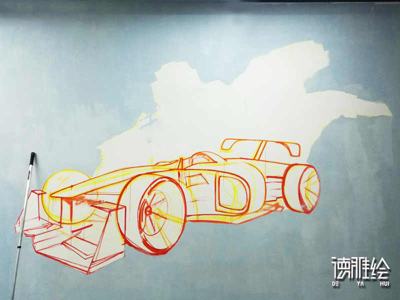 3D立体画-超逼真的F1赛车手绘6
