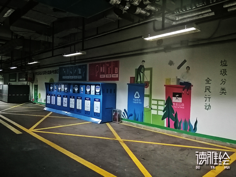 垃圾分类墙绘-青岛市北区垃圾分类集中区墙绘3