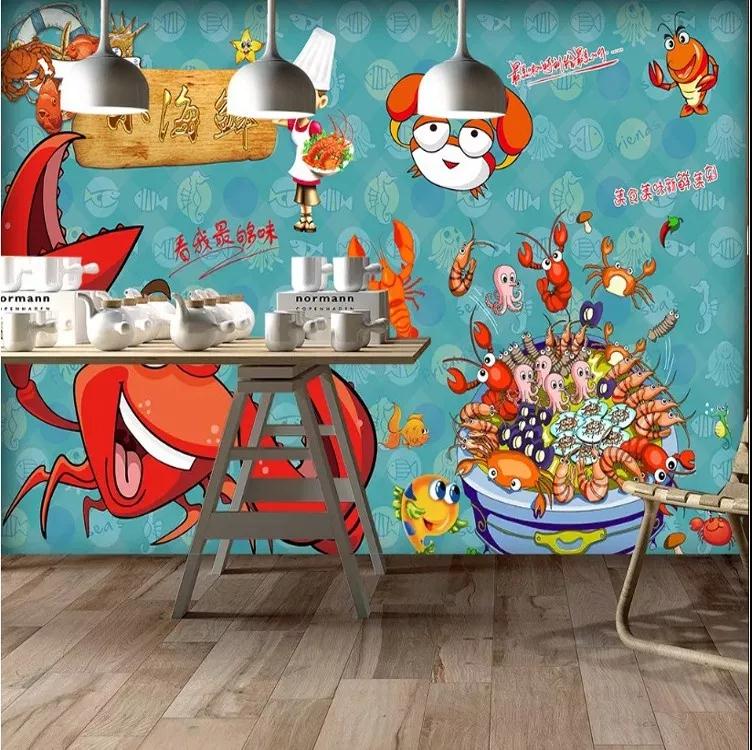 手绘墙图片｜创意十足的餐饮墙绘，你还等什么？| 餐饮店面墙绘设计效果图